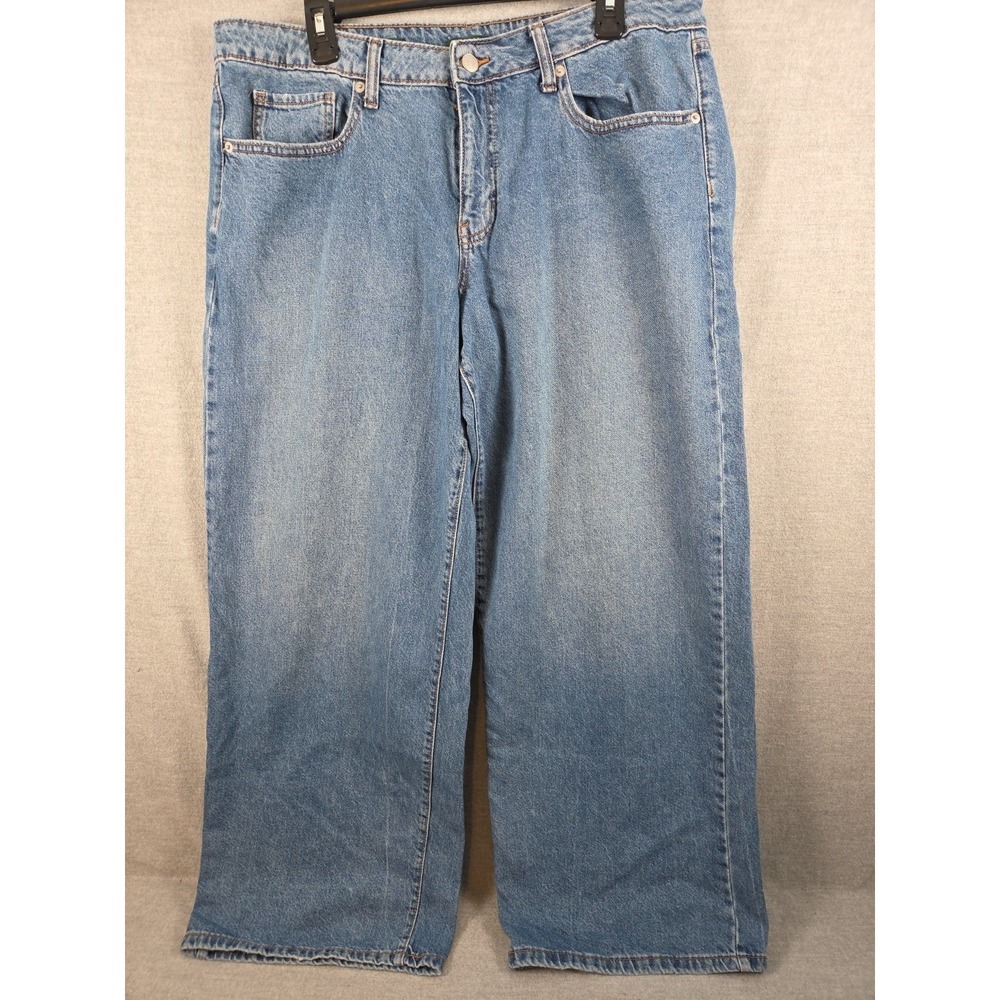 Wild Fable Wide Leg Loose Jeans 14 Low Rise Light Denim Relaxed 36x30 Boho Baggy